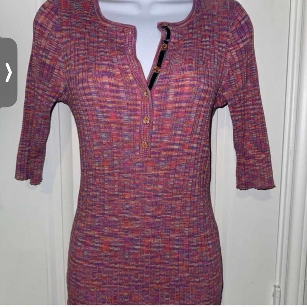 Sundance Purple and Pink Knit Top Sundance sweater top